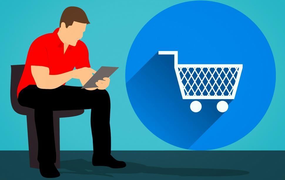 Free Image of shopping online with cart 