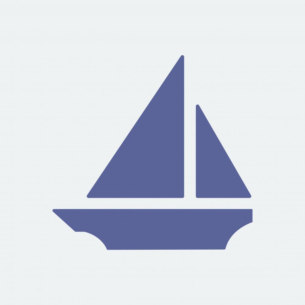 Download Free Stock Photo of Sailboat vector icon 