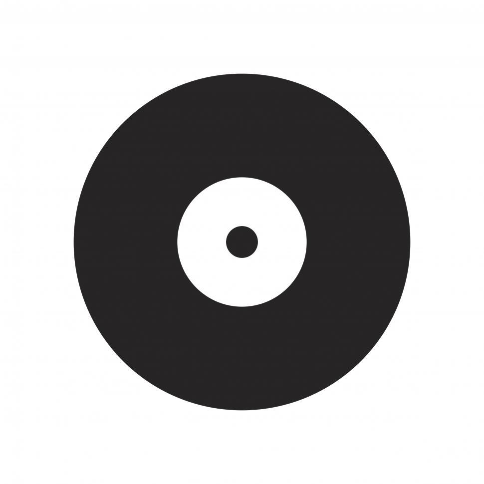 Download Free Stock Photo of Vinyl record vector icon 
