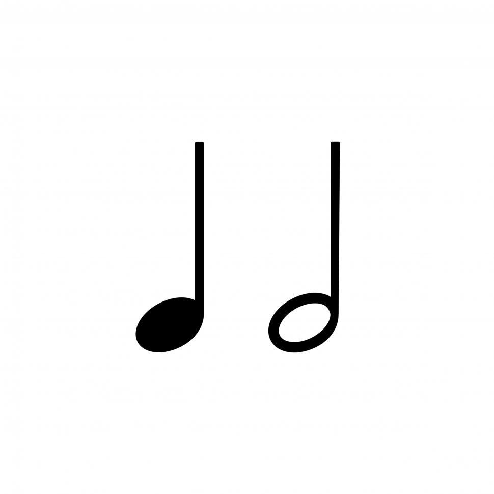 Free Image of Musical note Illustration vector on white background 