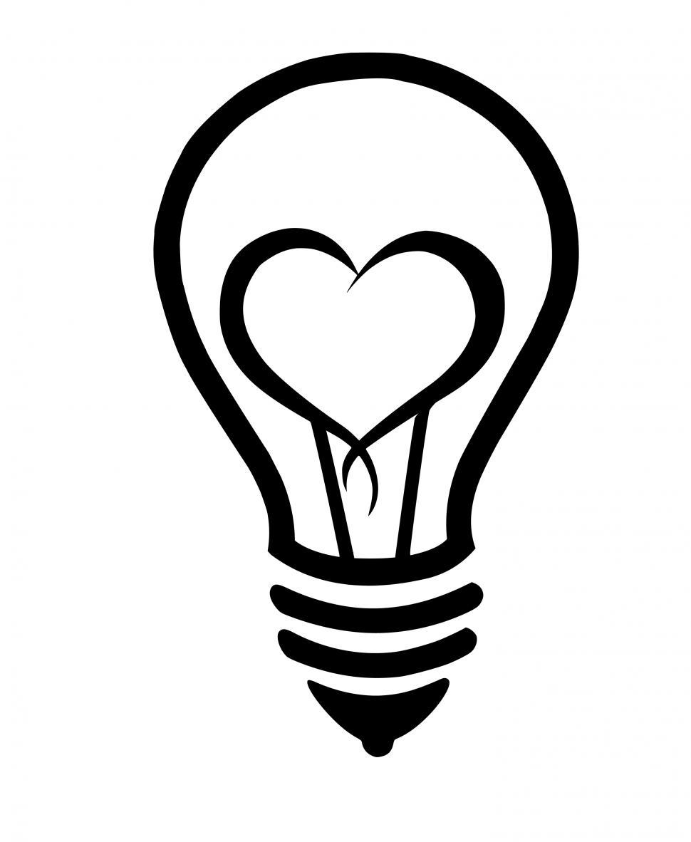 Free Image of Love lightbulb  