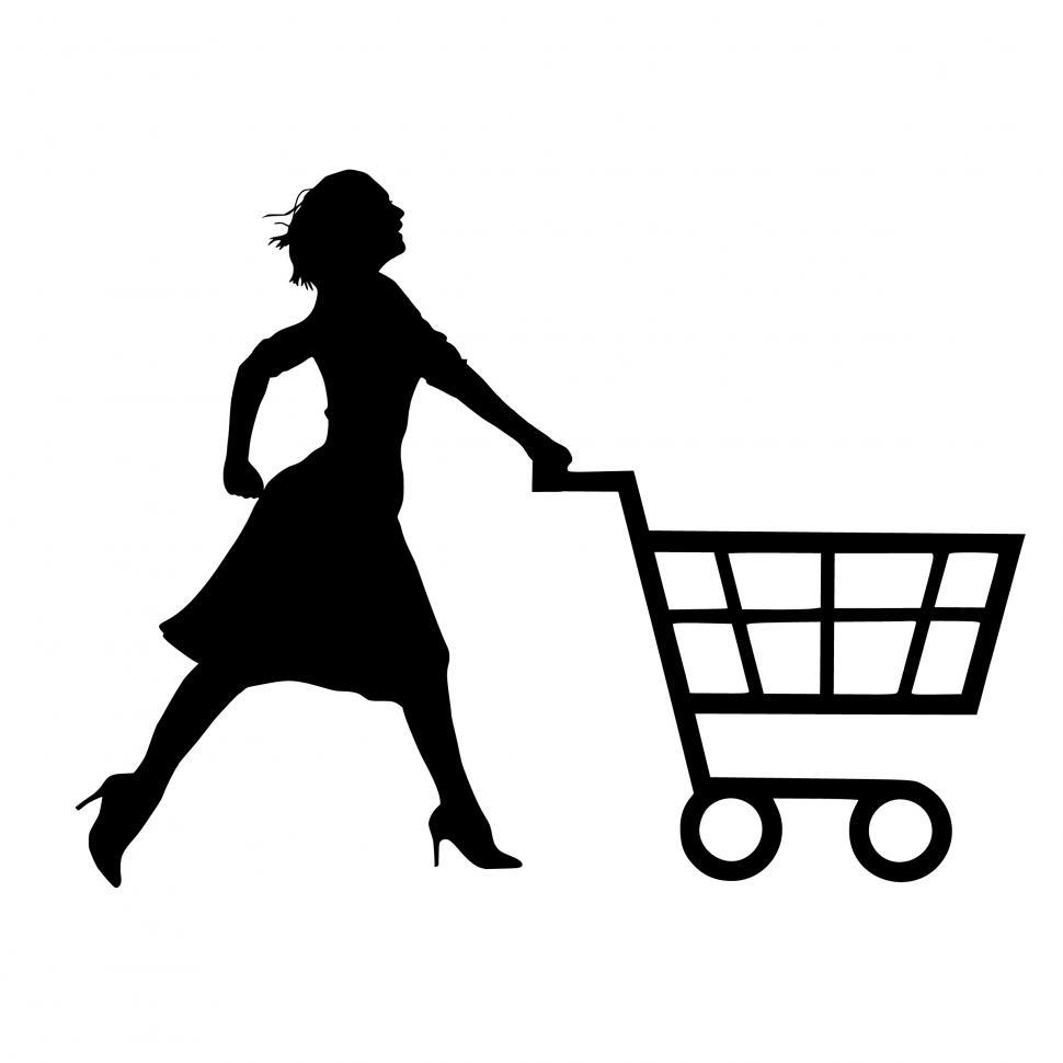 Free Image of woman shopping Silhouette  