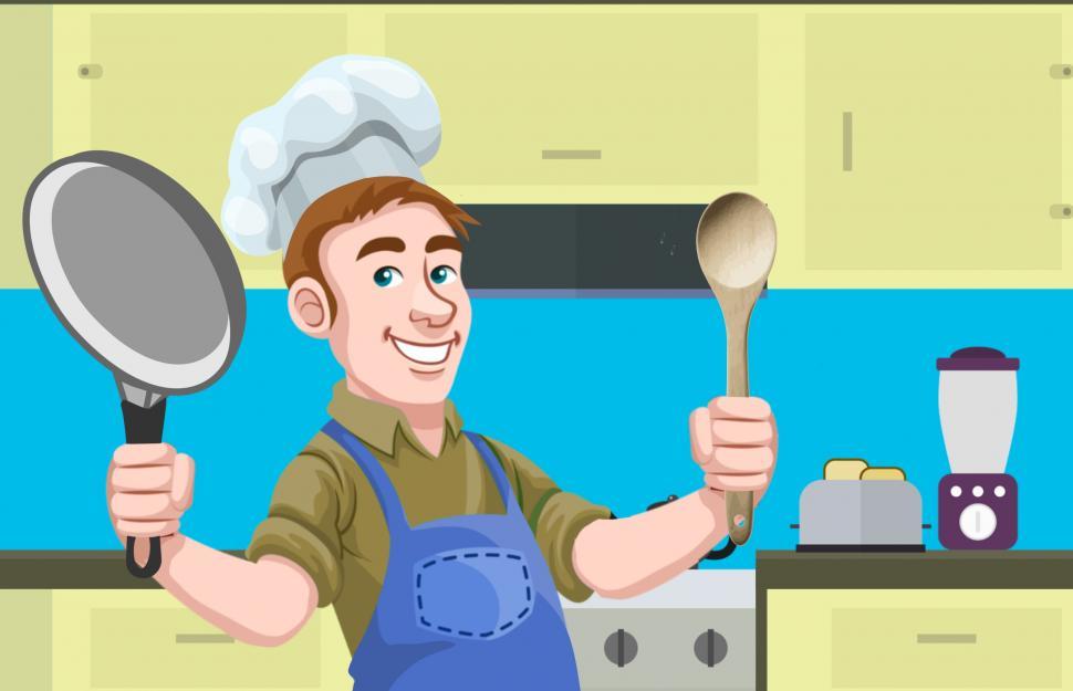 Free Image of Man cooking  