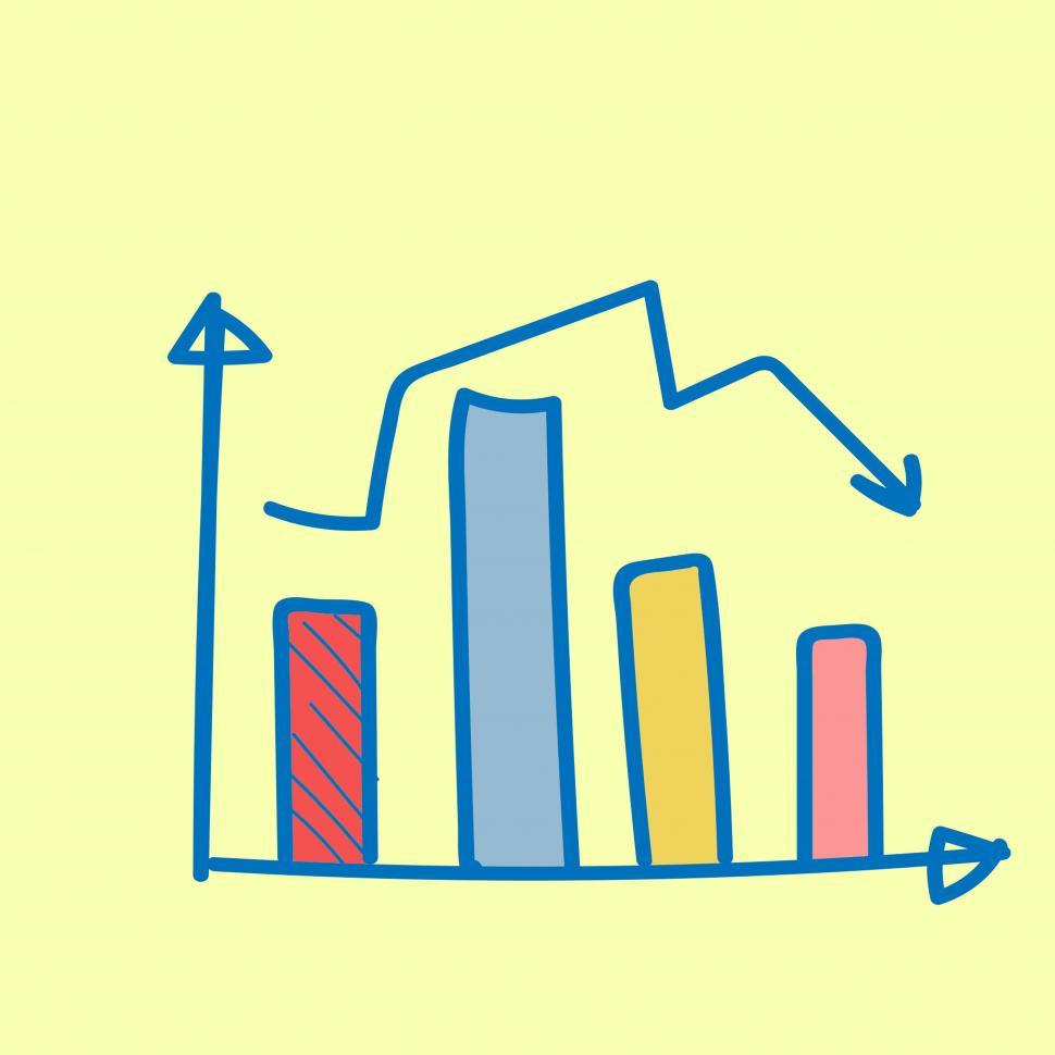 Free Image of Bar graph vector icon 