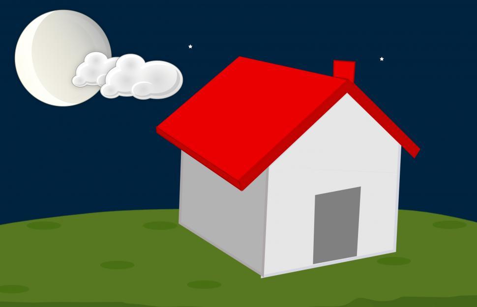 Free Image of Home at night  