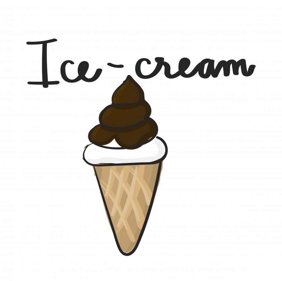 Free Image of Ice cream cone vector icon 