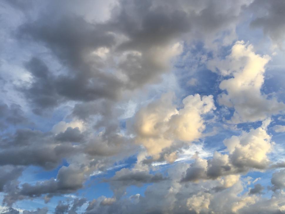 Free Image of Broken White Clouds over Blue Sky 