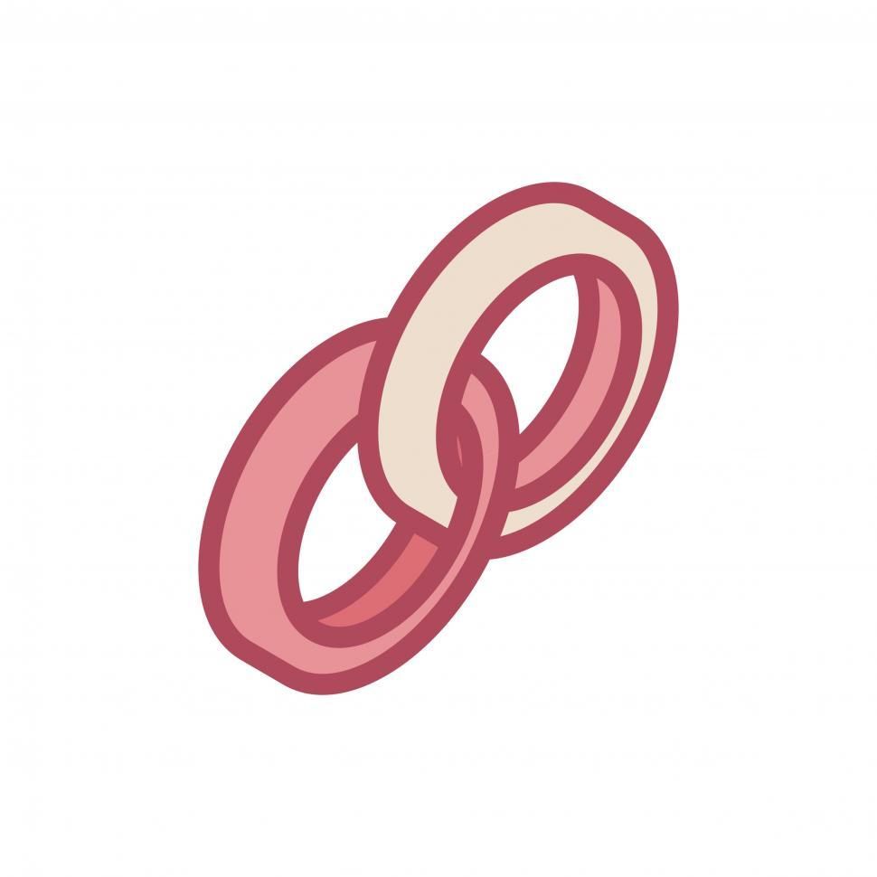 Free Image of Wedding rings vector icon 