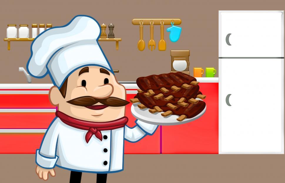 Free Image of Chef in kitchen  