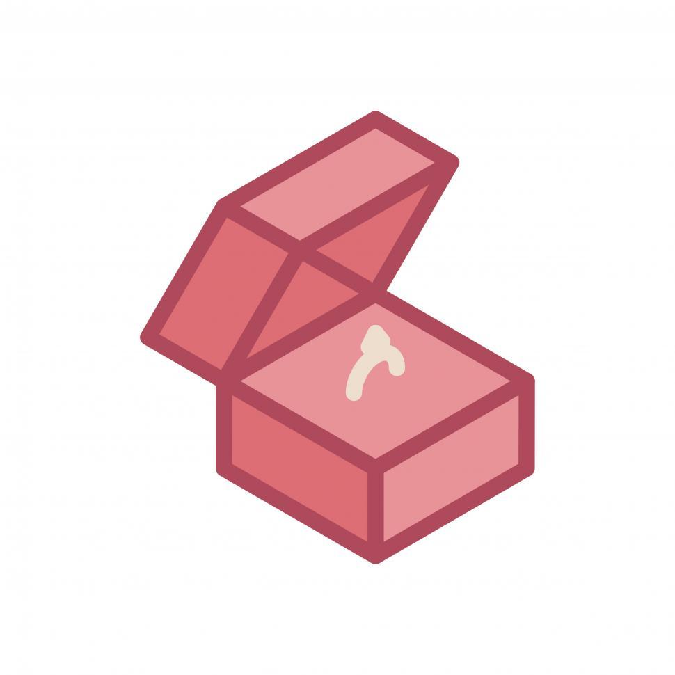 Free Image of Ring in a box vector icon 
