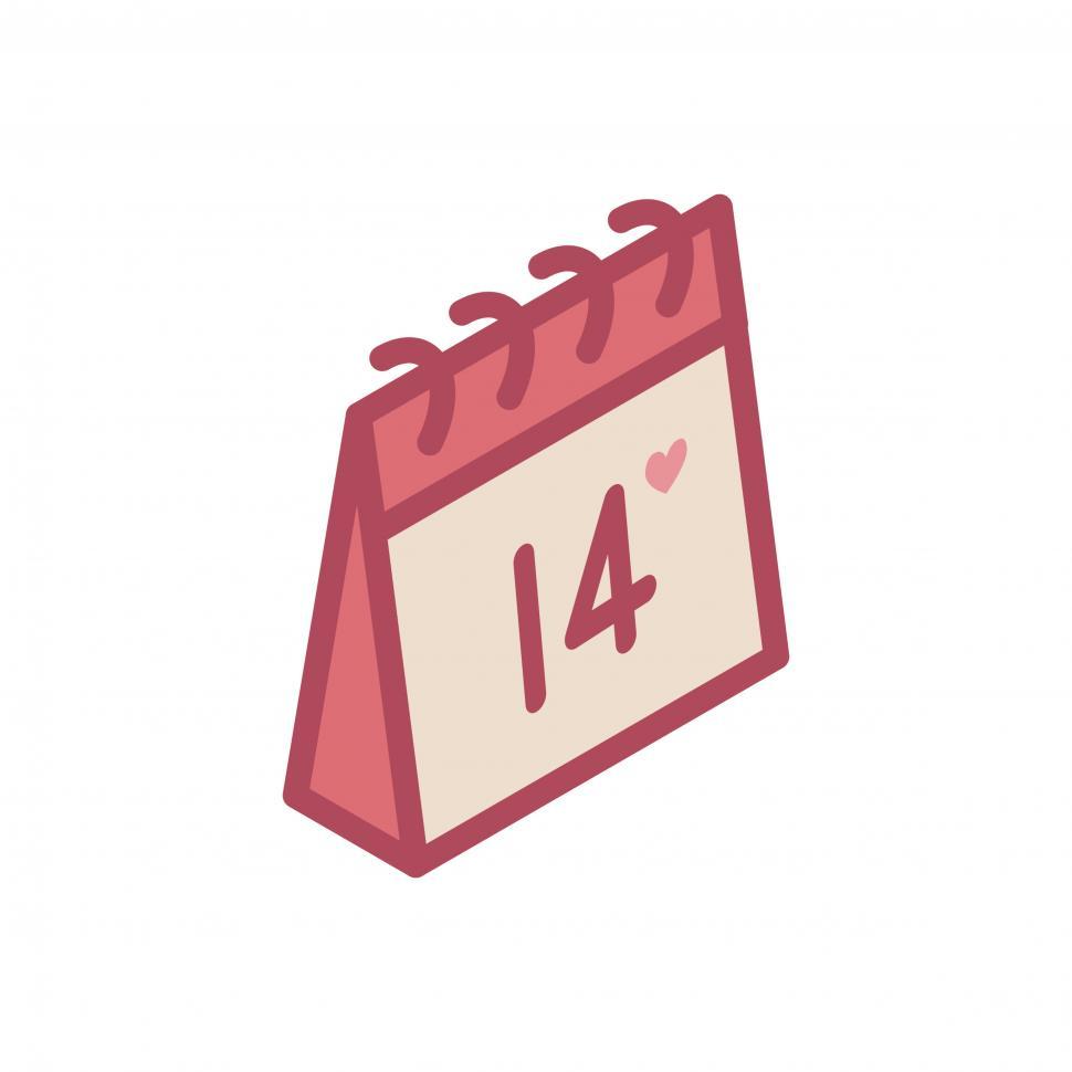 Free Image of Valentine s day calendar icon vector 
