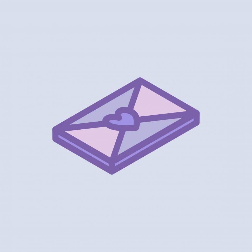Free Image of Valentine envelope vector icon 