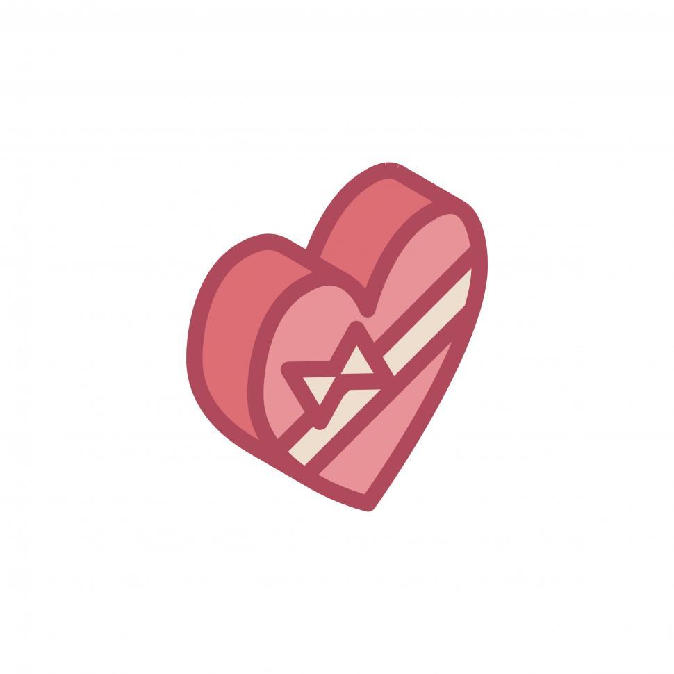 Download Free Stock Photo of Valentine s day gift vector icon 