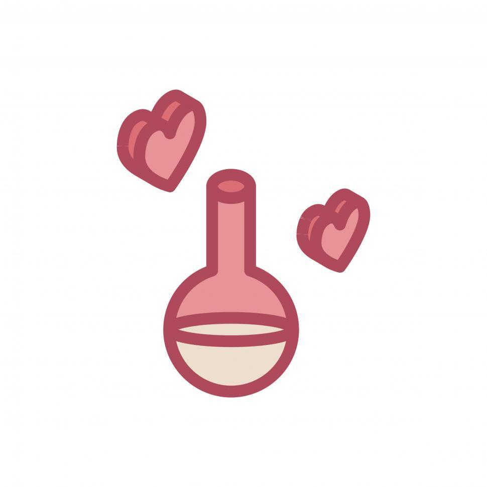 Free Image of Hearts and wine vector icon 