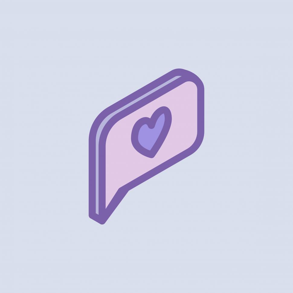 Free Image of Love speech bubble vector icon 