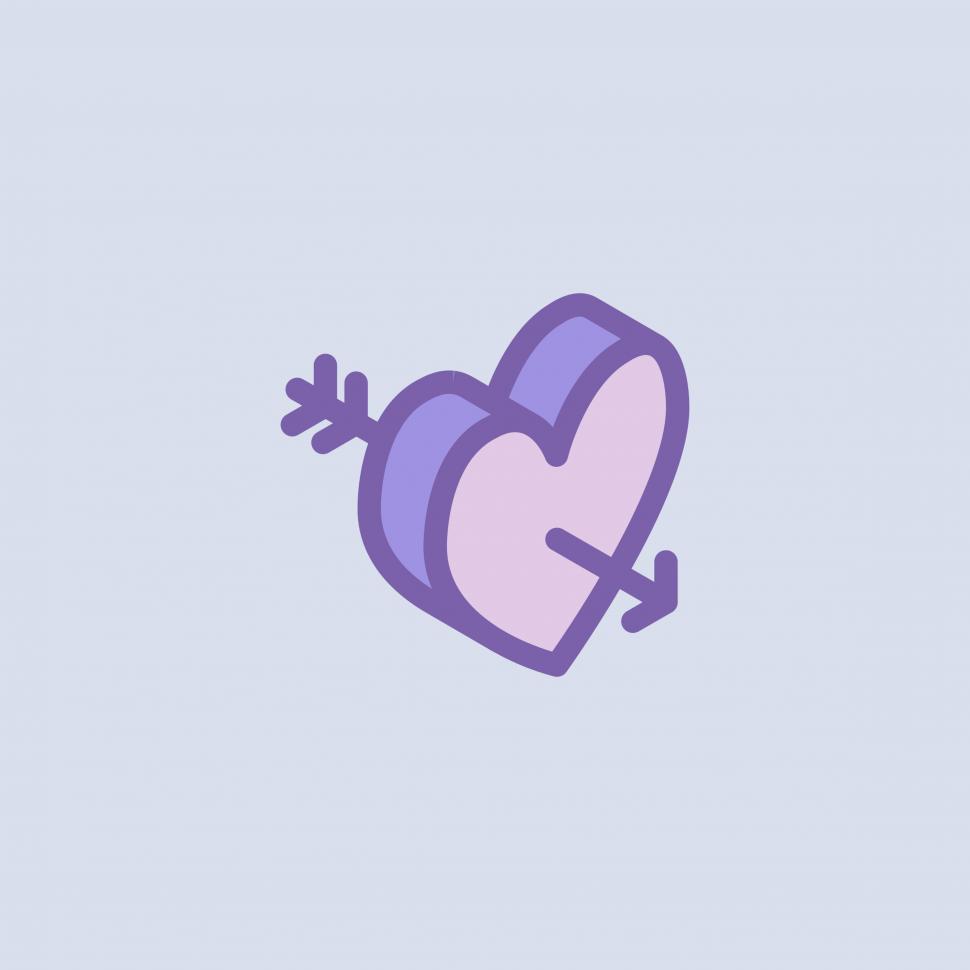 Free Image of Heart and arrow vector icon 