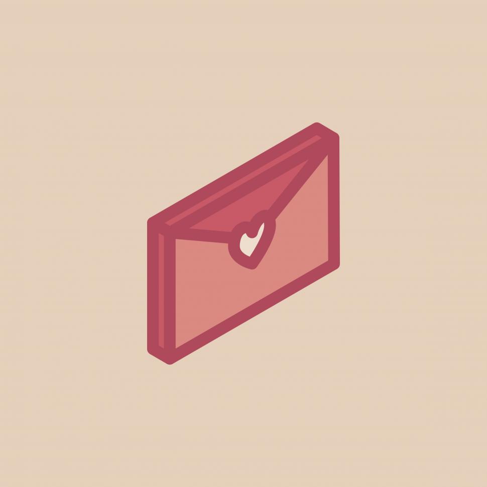 Free Image of Valentine envelope vector icon 