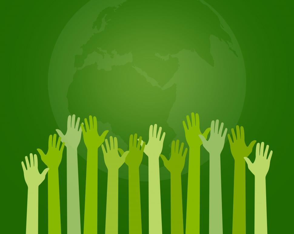 Free Image of Save the Planet - Concept with Extended Arms - Pledging Hands 
