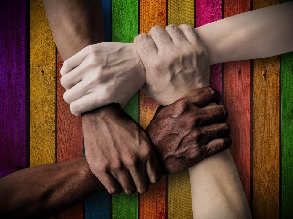 Free Image of Union - Teamwork - Team - Rainbow Background - Inclusiveness - Inclusive Company - In 
