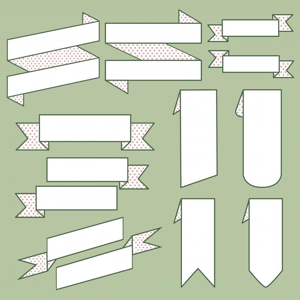 Free Image of Ribbon banner variations  