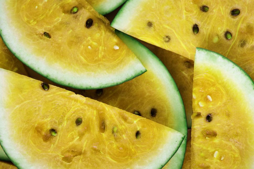Free Image of Close up of watermelon slices 