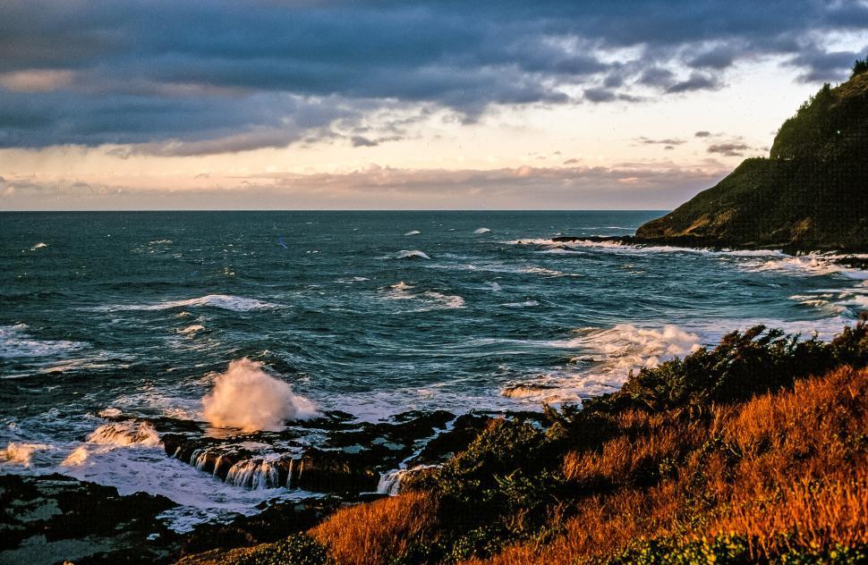 Free Image of View of a Sea and Rugged Coastline 