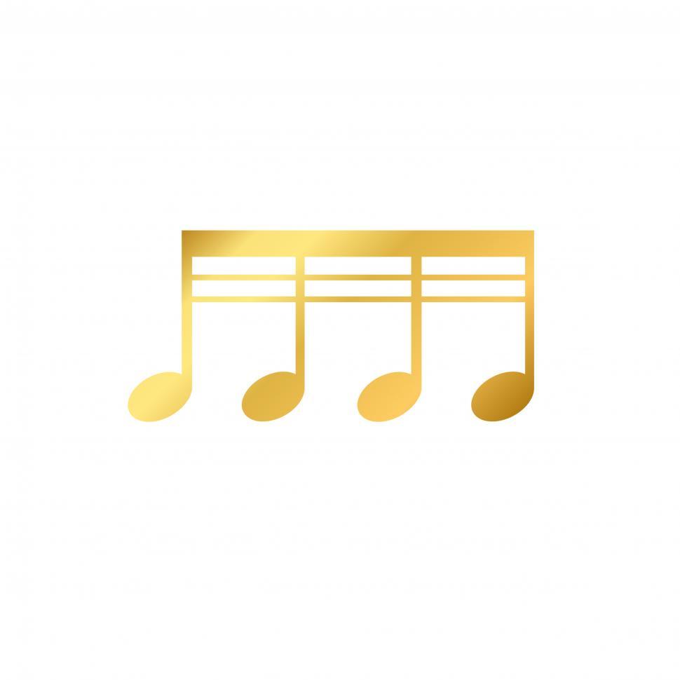 Free Image of Musical notes on white background 