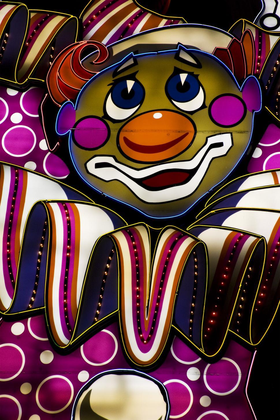 Free Image of neon electric clown 