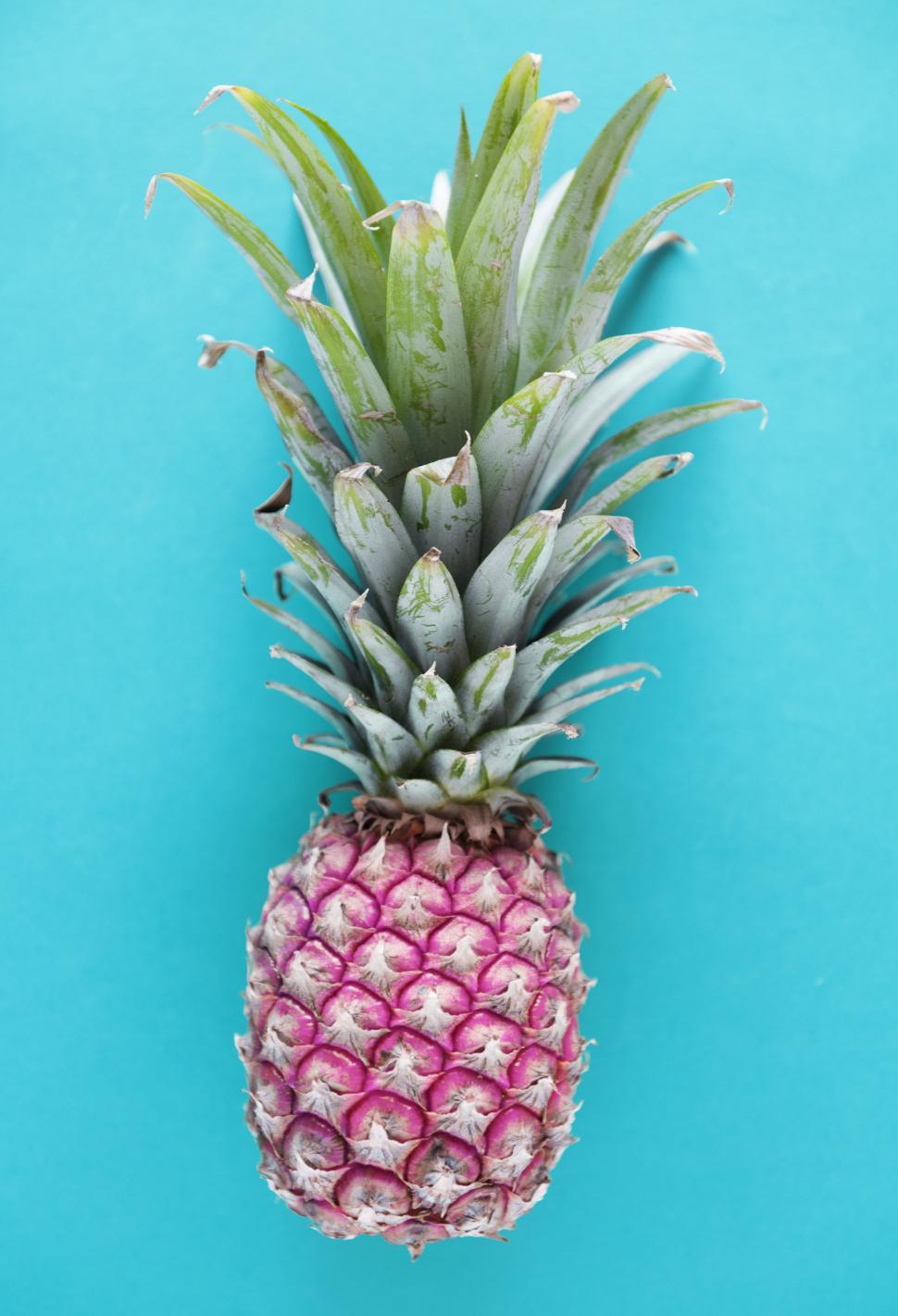 Free Image of Flat lay of a pineapple 