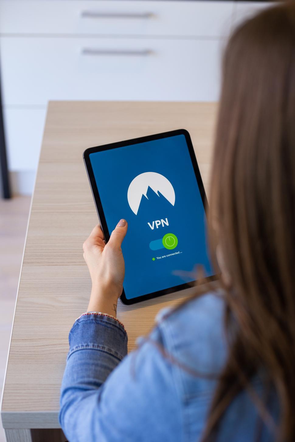 Free Image of VPN Virtual private network service - tablet devices 