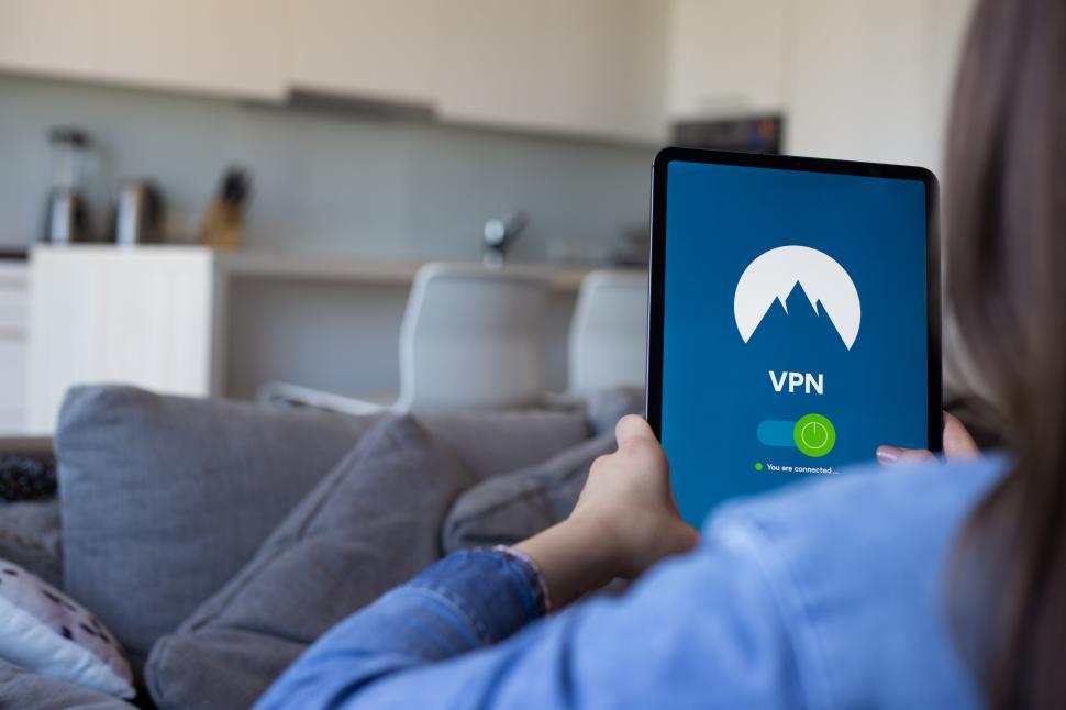 Free Image of VPN Virtual private network service - home tablet device 