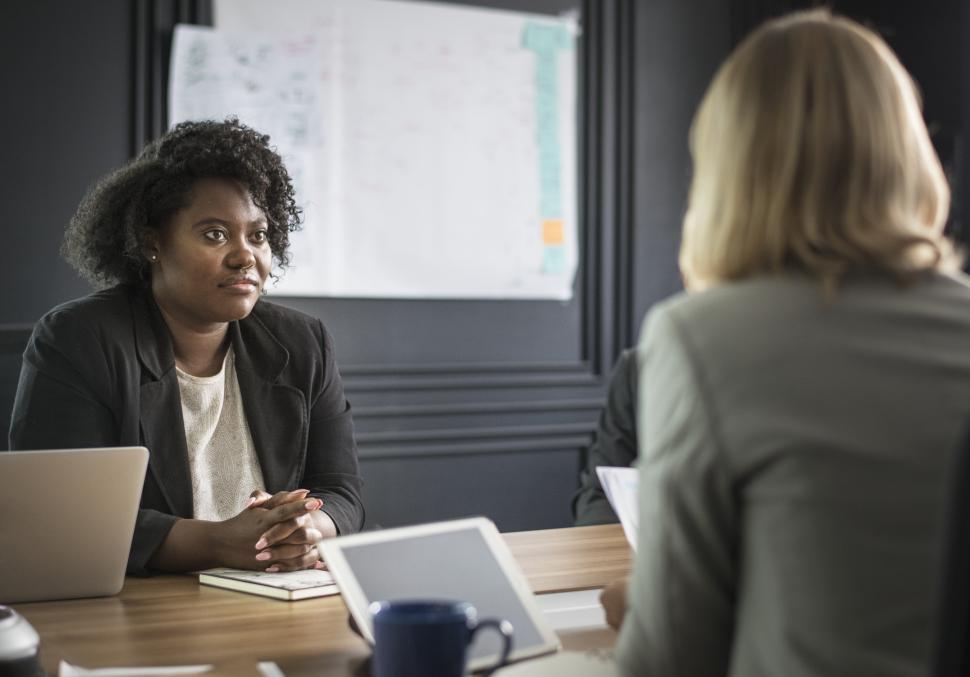 Free Image of Two women in a meeting 