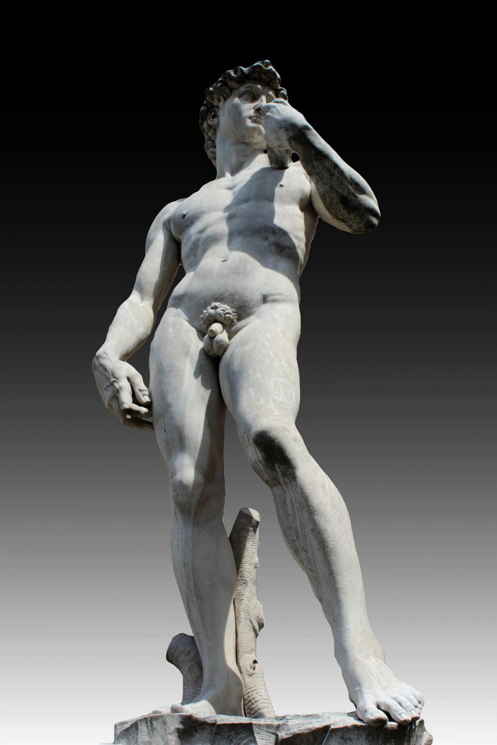 Download Free Stock Photo of Statue of David - Florence - Isolated Over Neutral-Color Backgro 