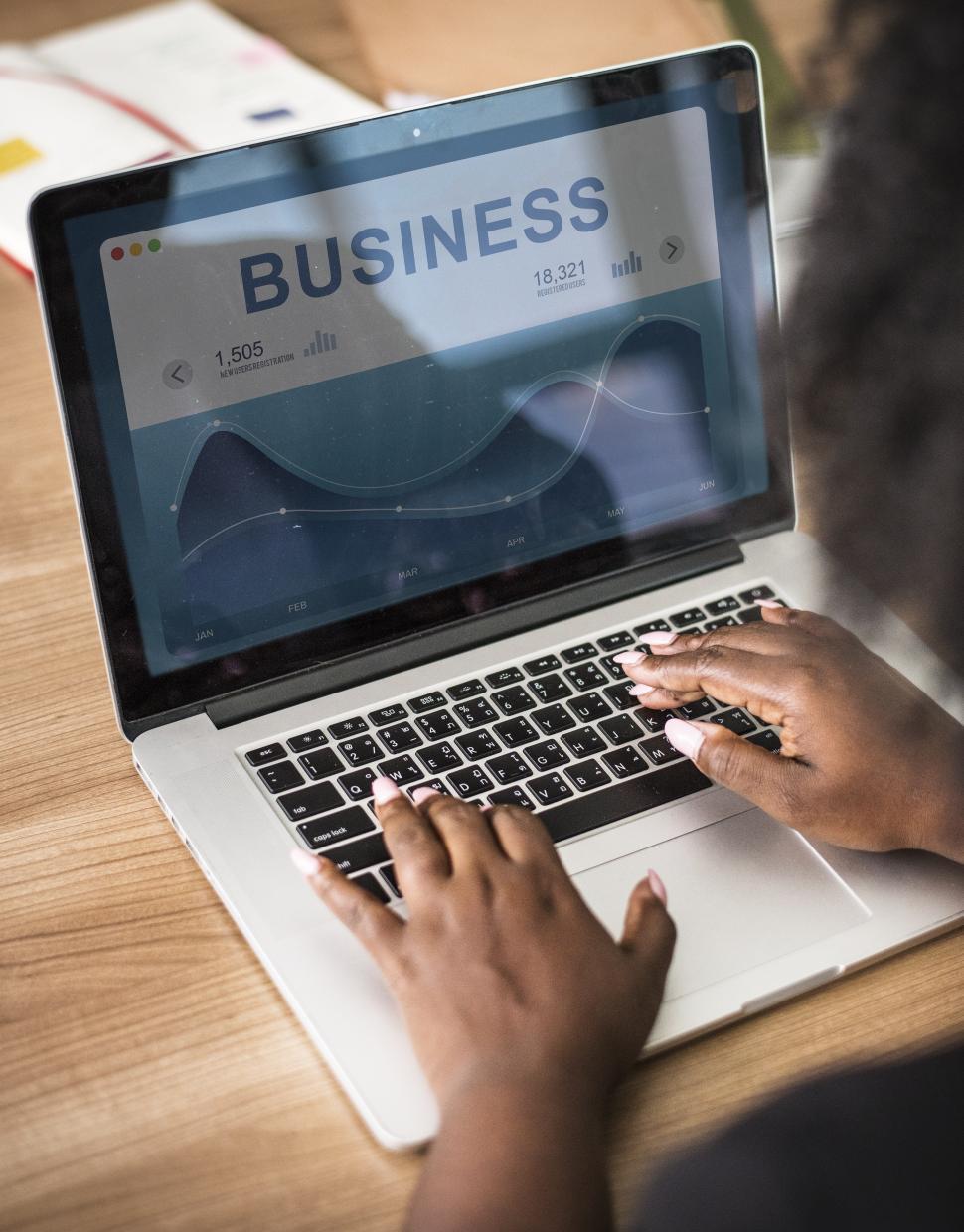 Free Image of Close up of a woman working on BUSINESS 