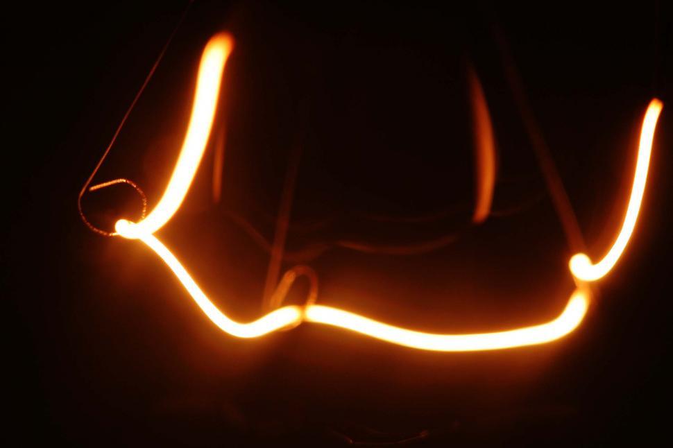 Free Image of Glowing filament 