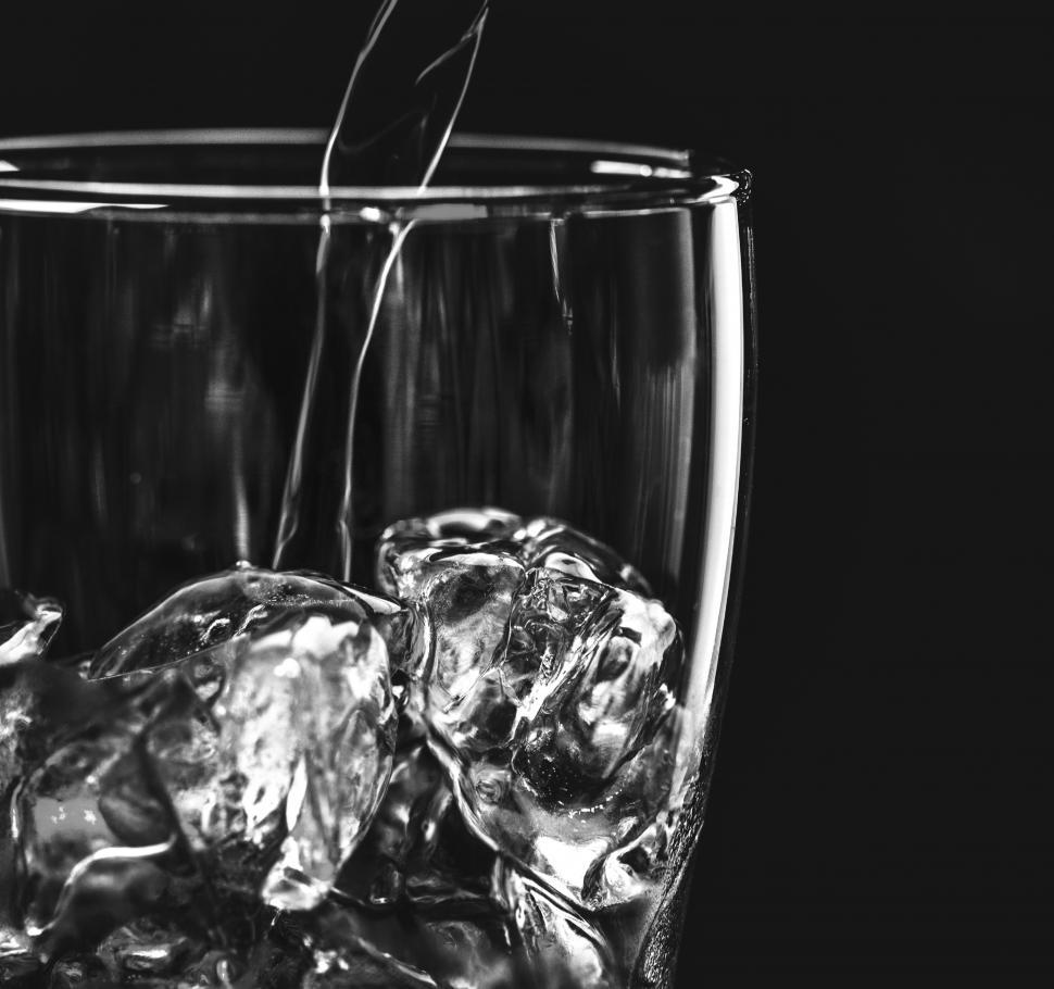 Free Image of Close up of water being poured into a glass 