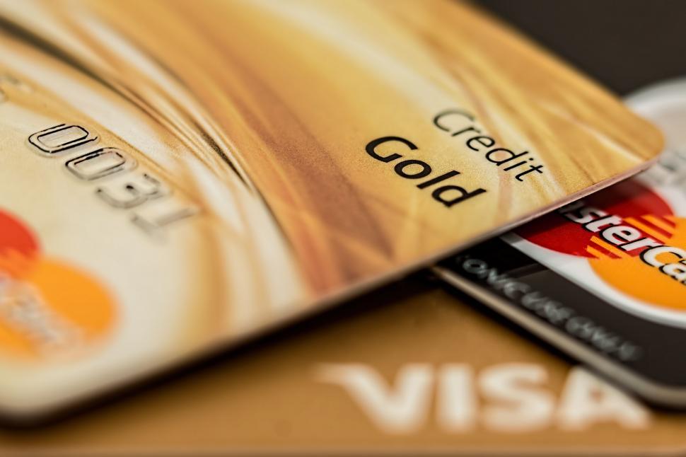 Free Image of Credit Card on Wooden Table 