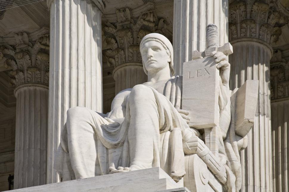 Free Image of Seated Statue at US Supreme Court 
