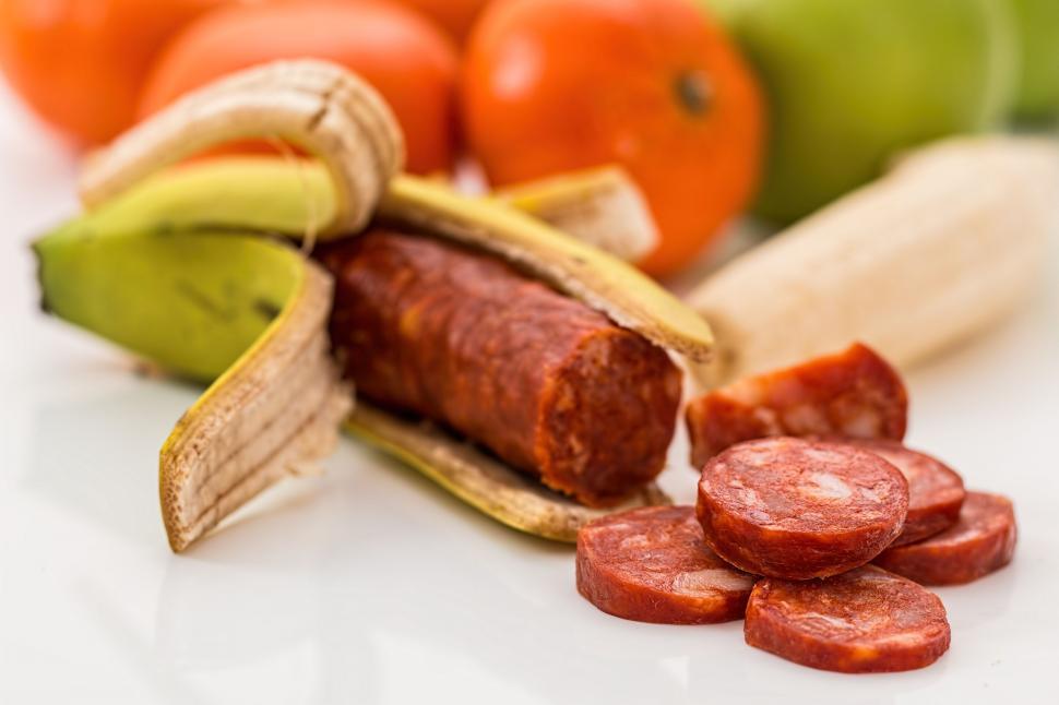 Free Image of Close Up of Hot Dog and Fruit 