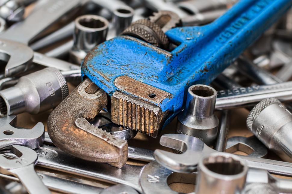 Free Image of Assorted Tools Spread Out on Table 