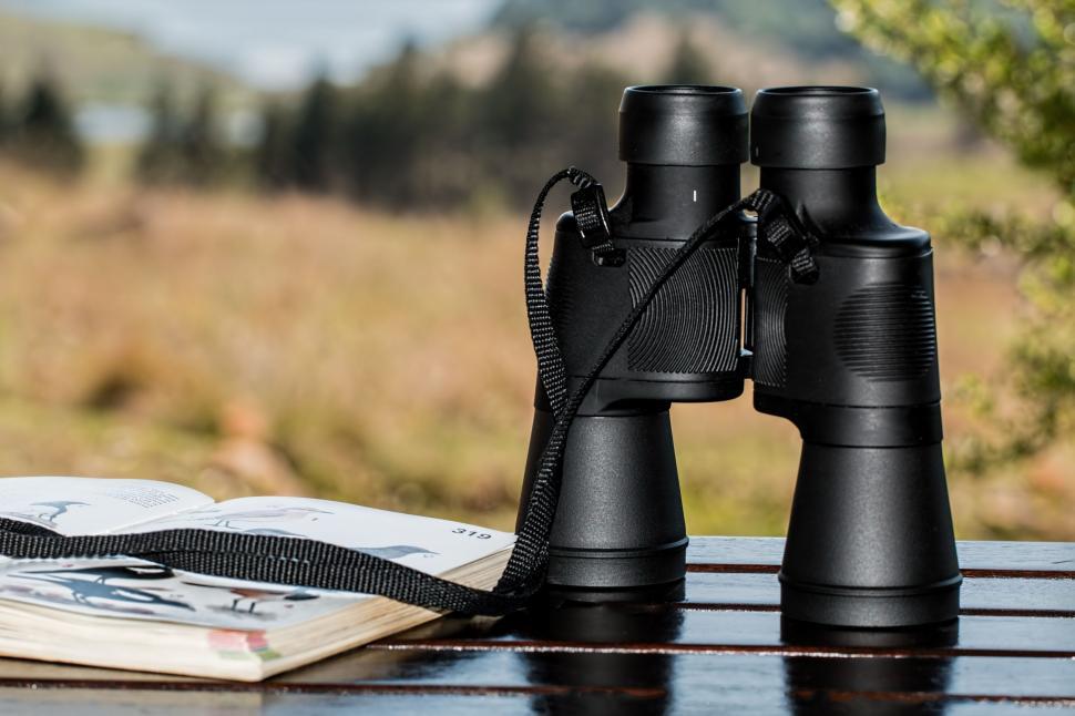 Free Image of Pair of Binoculars on Table 