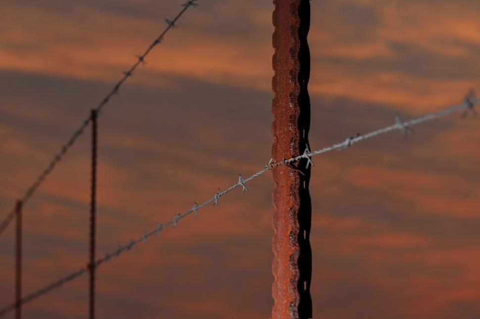 Free Image of Barbed wire fence 
