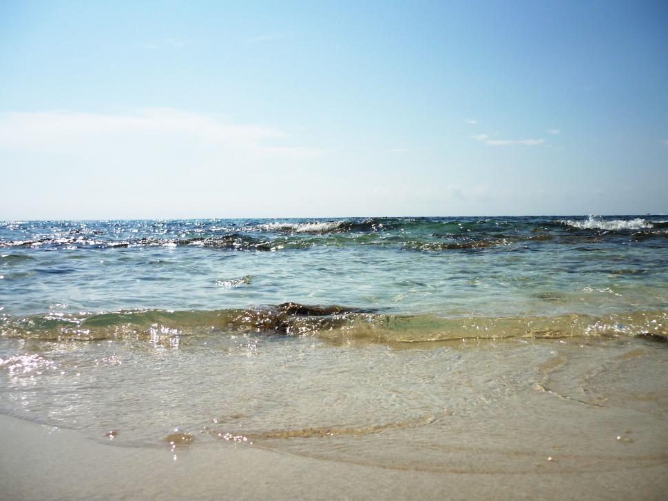 Free Image of Sea Water with clear sky  