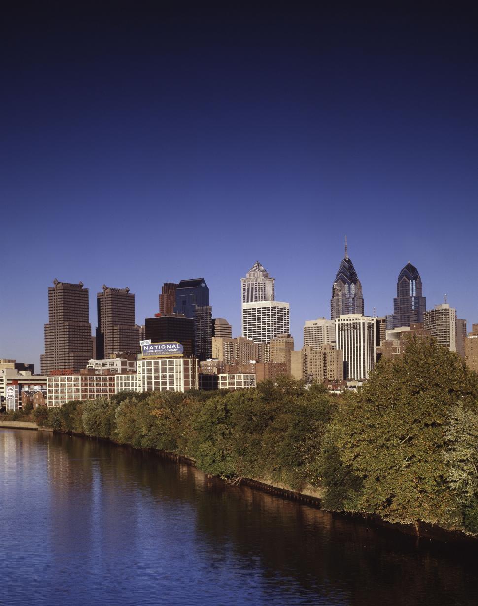 Free Image of Skyscrapers with River - Pennsylvania  