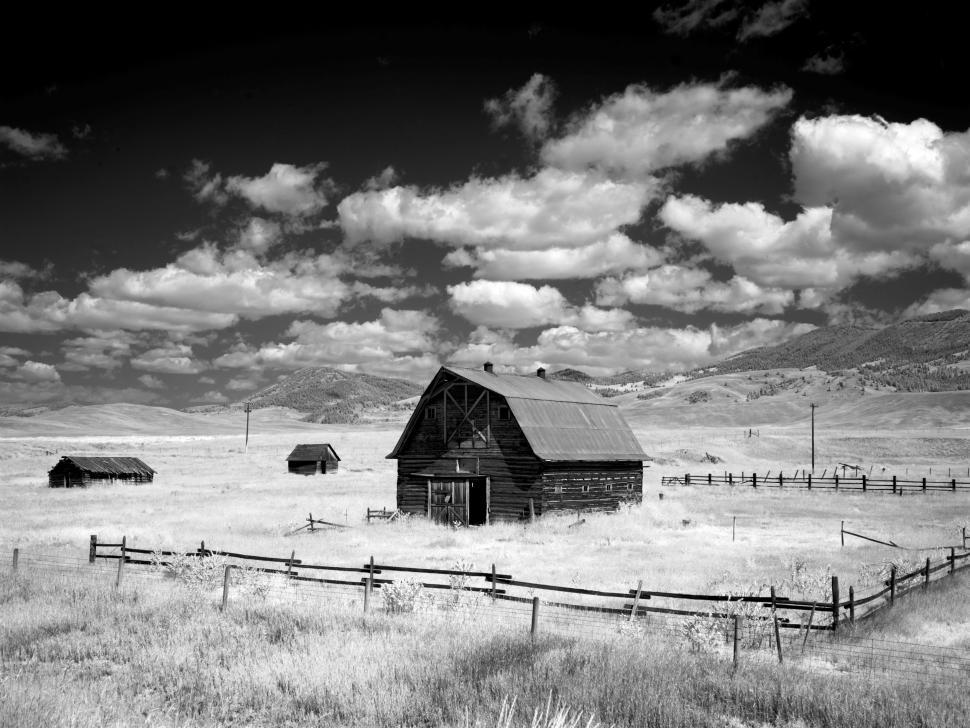 Free Image of Barn in Meadow  