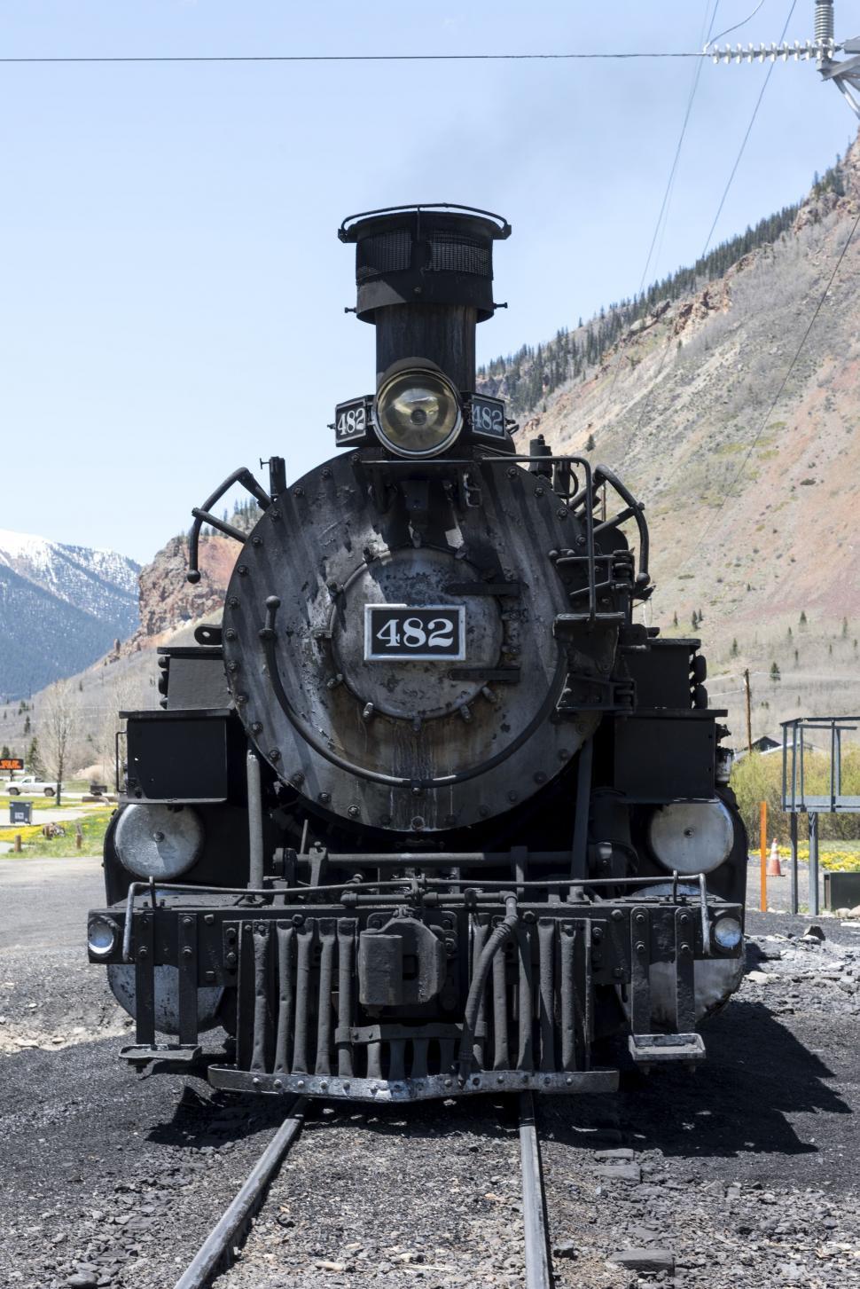 Free Image of Steam Locomotive - Front View  