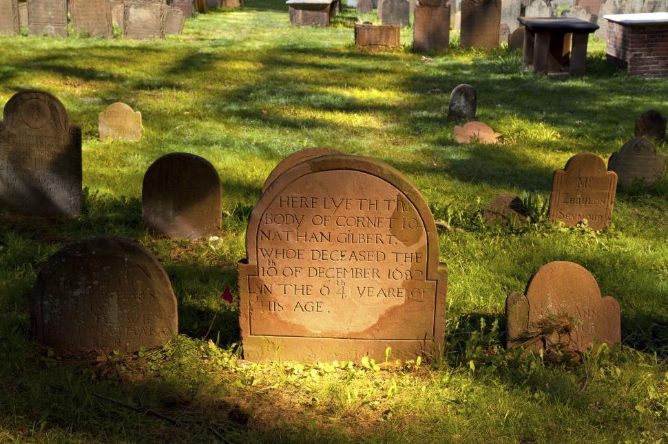 Free Image of Tombstone with graves  