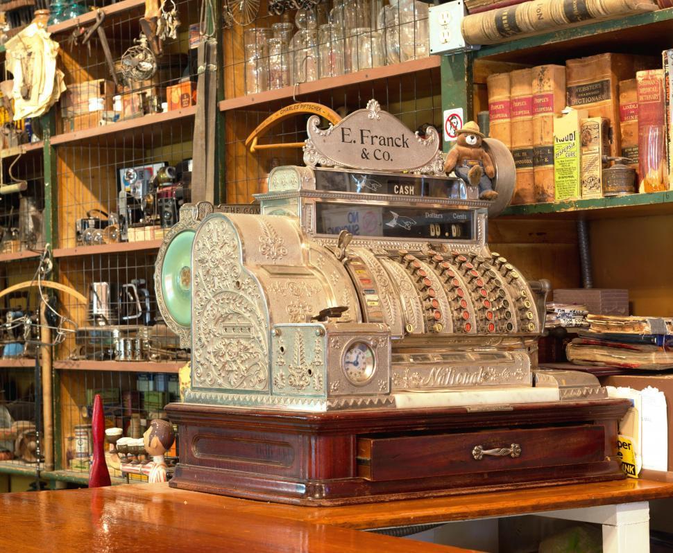Free Image of Old vintage cash register 