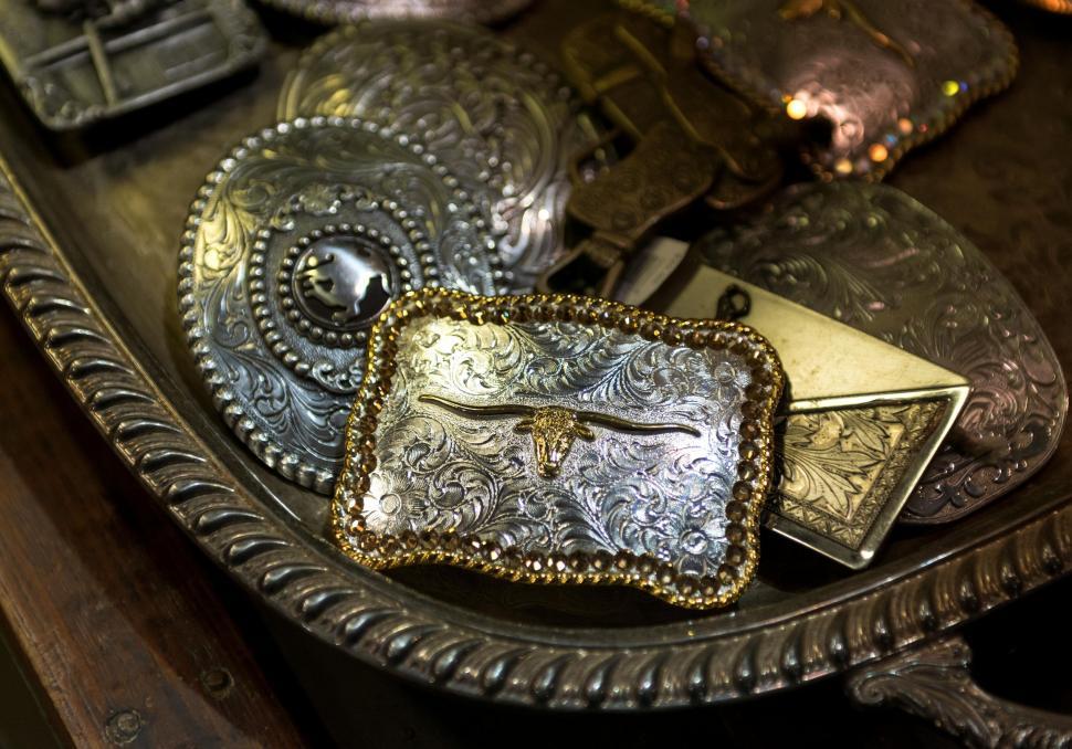 Download Free Stock Photo of Cowboy Belt Buckle 