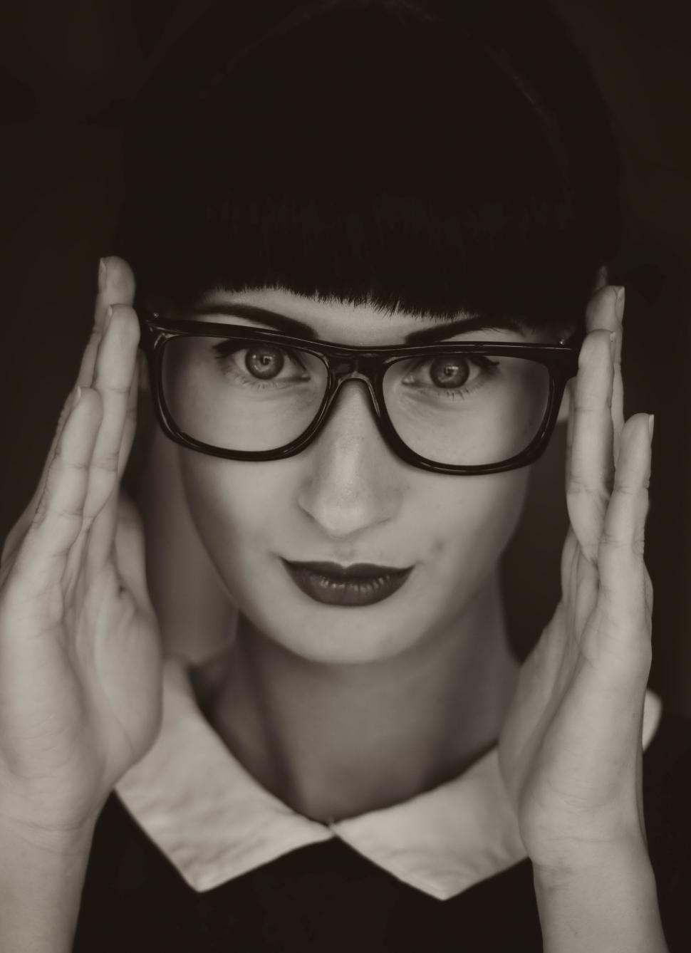 Free Image of Young Woman in Glasses - Eye Contact  